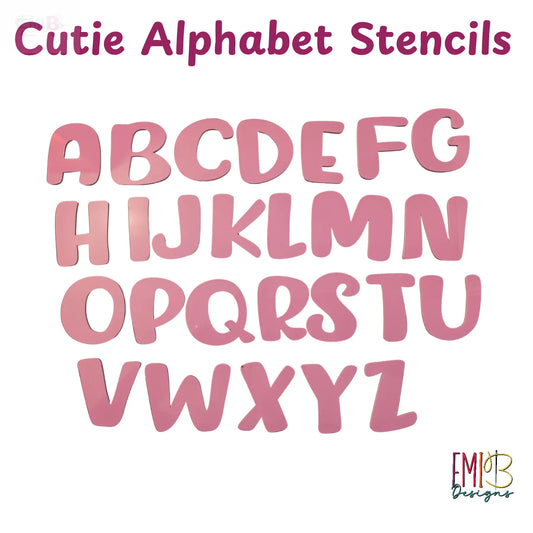Cutie Style A to Z Letter Templates Letter Stencils for Sewing and Crafts Applique Letters Personalise your Sewing EmibDesign