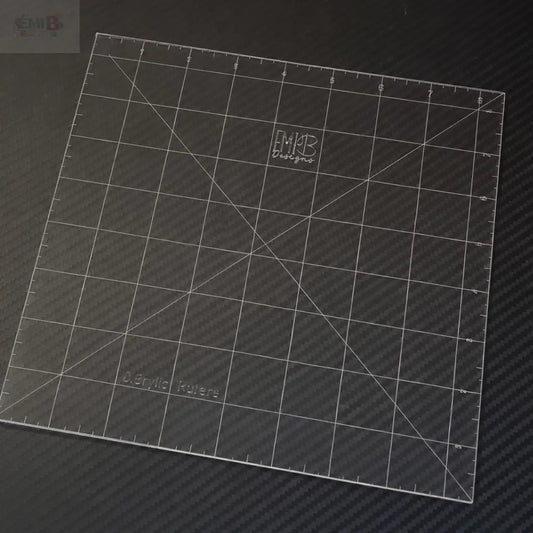 8.5 inch square Acrylic Sewing Ruler Emi B Designs