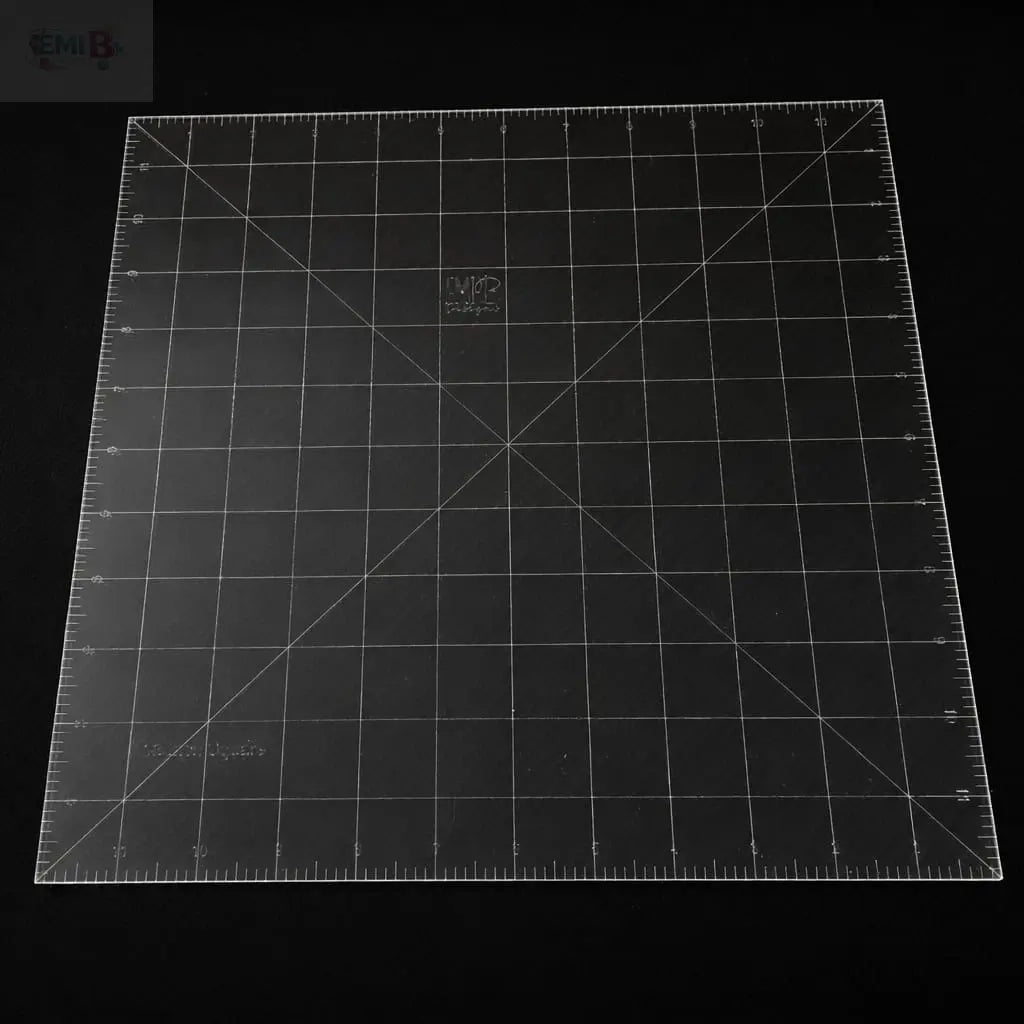 12 inch square Acrylic Sewing Ruler Emi B Designs