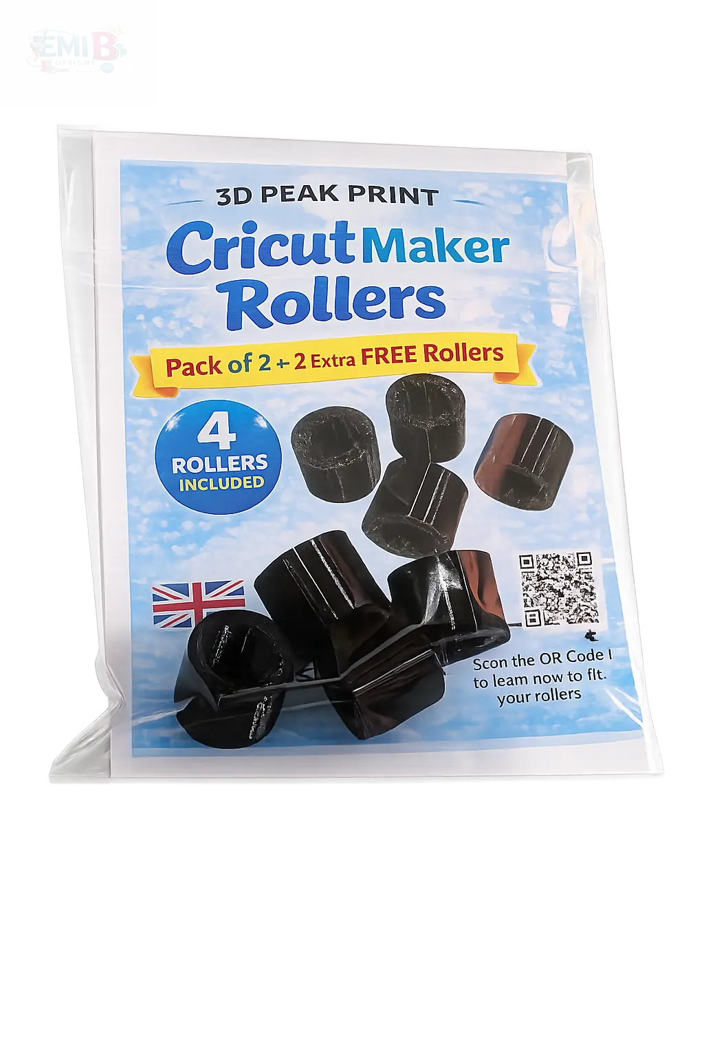 Cricut Maker Replacement Rollers Pack of 2 Buy 1 Pair Get 1 FREE Total 4 3D Peak Print
