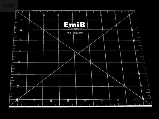 8.5 inch Square Acrylic Sewing Ruler Emi B Designs