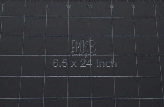 6.5 x 24 inch Acrylic Sewing Ruler Emi B Designs