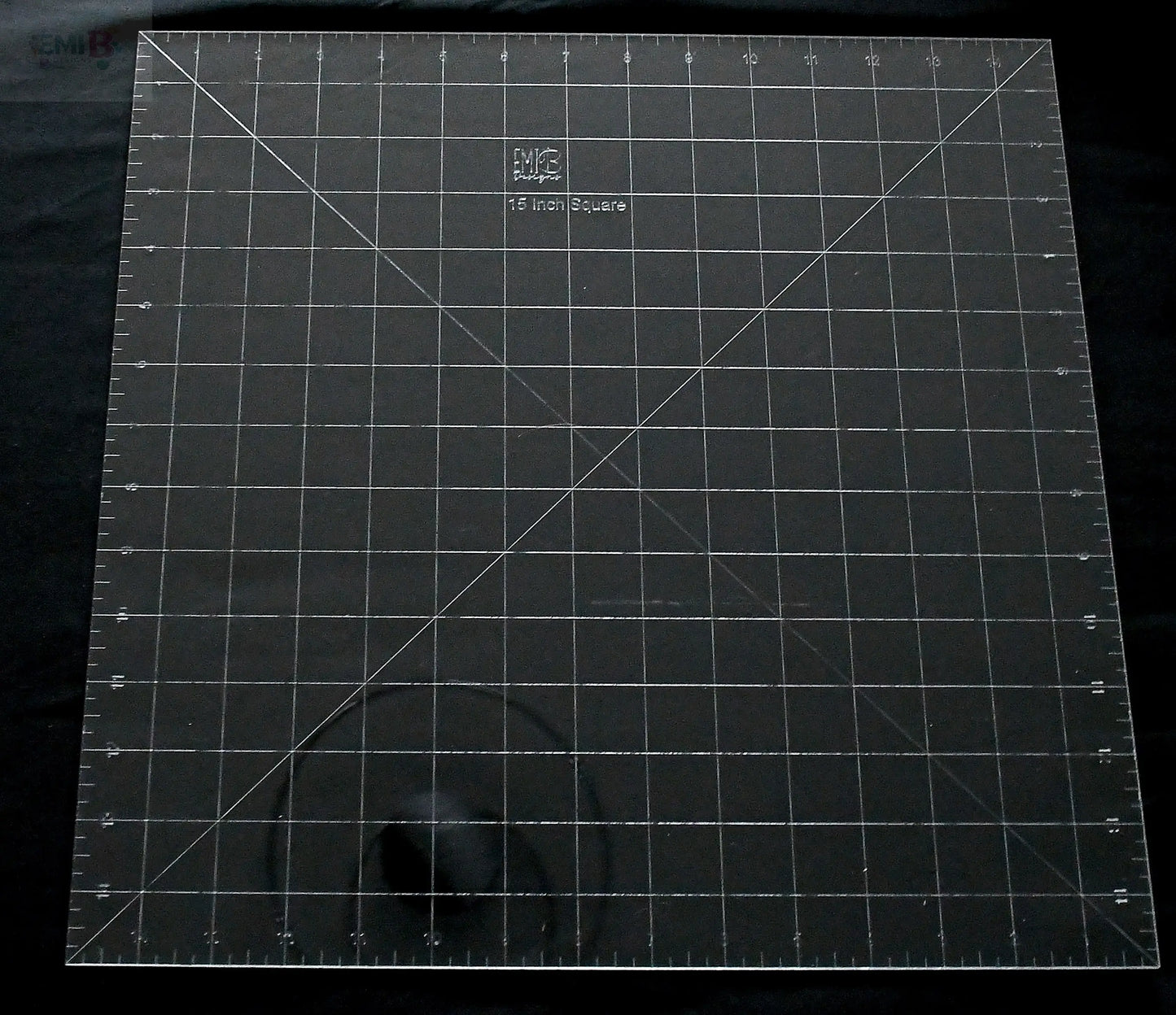15 inch Square Acrylic Sewing Ruler Emi B Designs