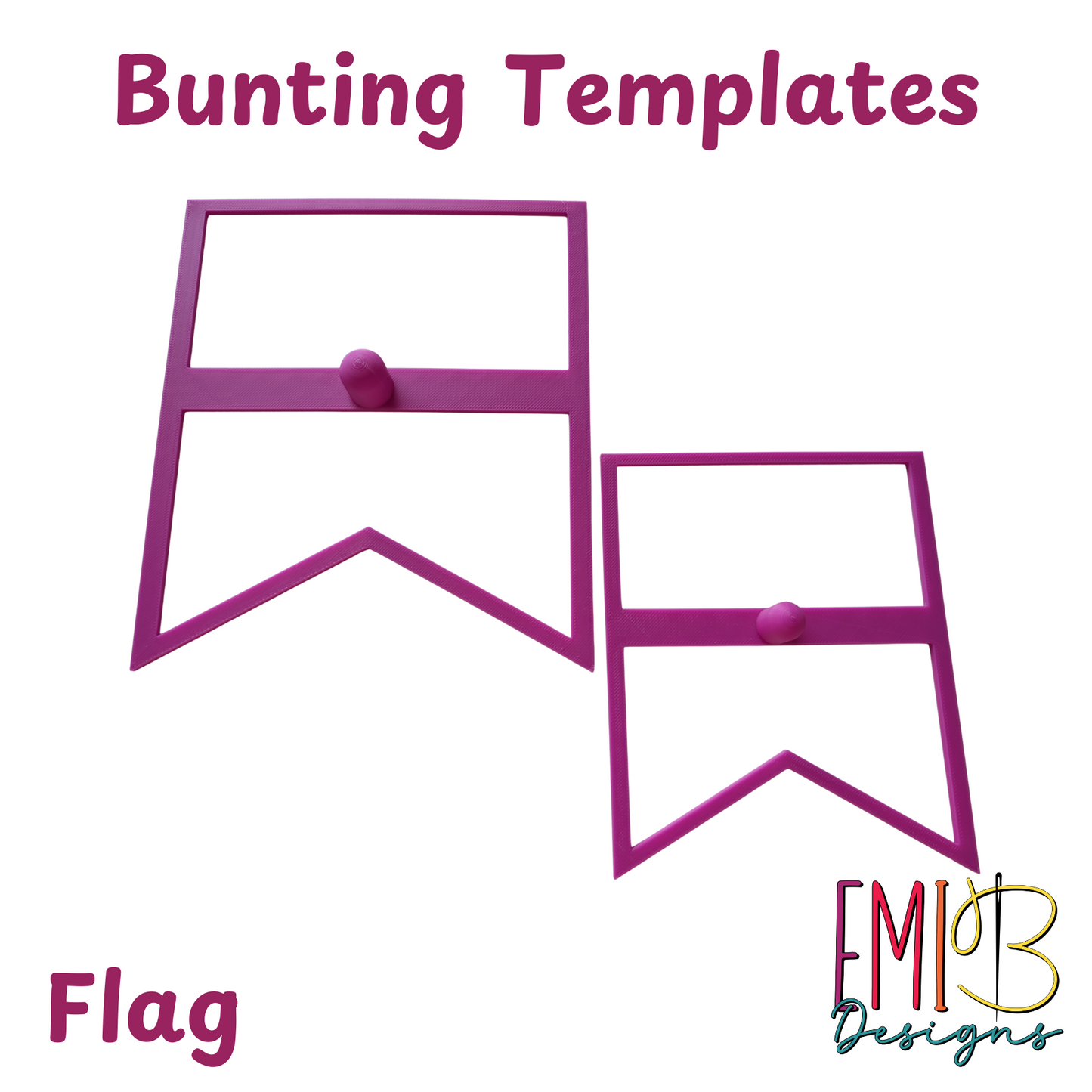 Flag Bunting Templates Pack of 2 Plastic Bunting Templates Sew your own Bunting