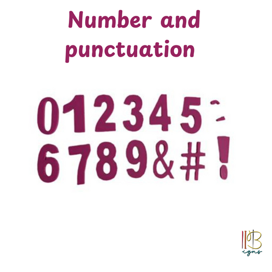 Numbers and punctuation Templates Stencils for Sewing and Crafts Applique numbers Personalise your Sewing