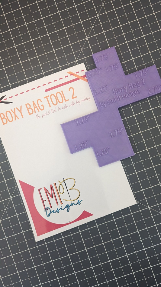 Boxy Bag Tool #2 Bag Making Tool Boxy Bag Making Tool Make your own Bags Easy Bag Making tool Bag Base Maker Bag making ruler