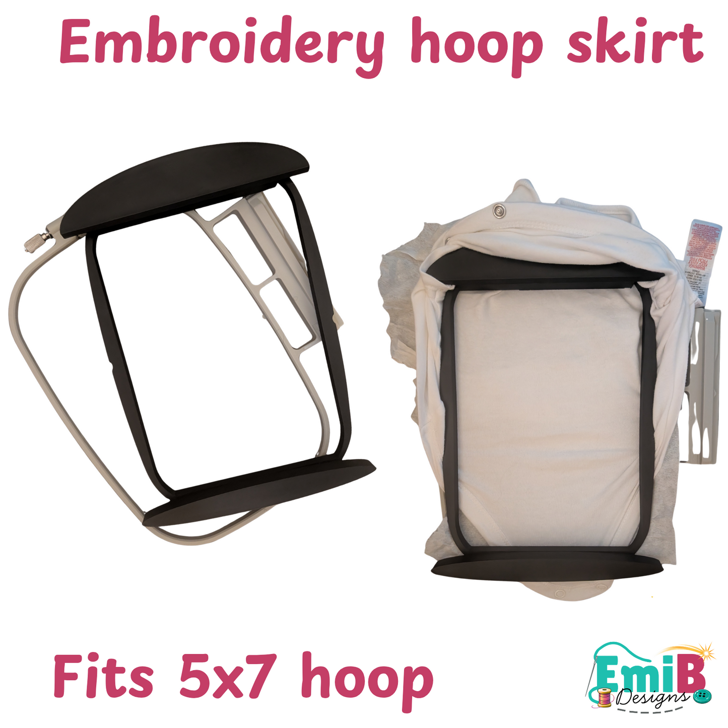 Embroidery Hoop Skirt – Fabric Guard for Brother 5×7 Hoops (Innov-is V3 & Compatible Machines)
