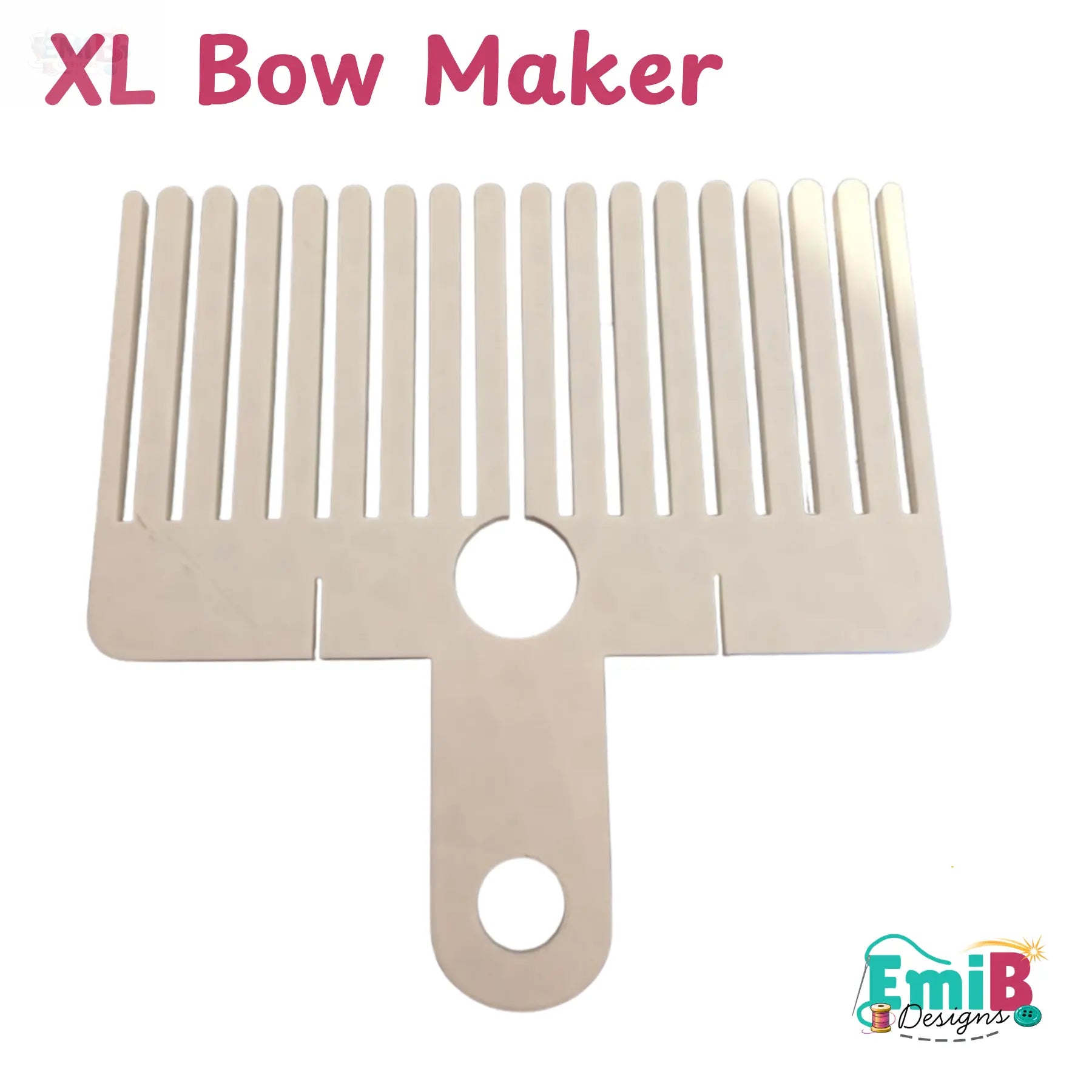 Extra Large Bow Maker- Make your own Bow's in a variety of sizes- Sewing and Craft Embellishment EmibDesign