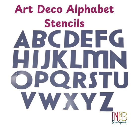 Art Deco Style A to Z Letter Templates Letter Stencils for Sewing and Crafts Applique Letters Personalise your Sewing