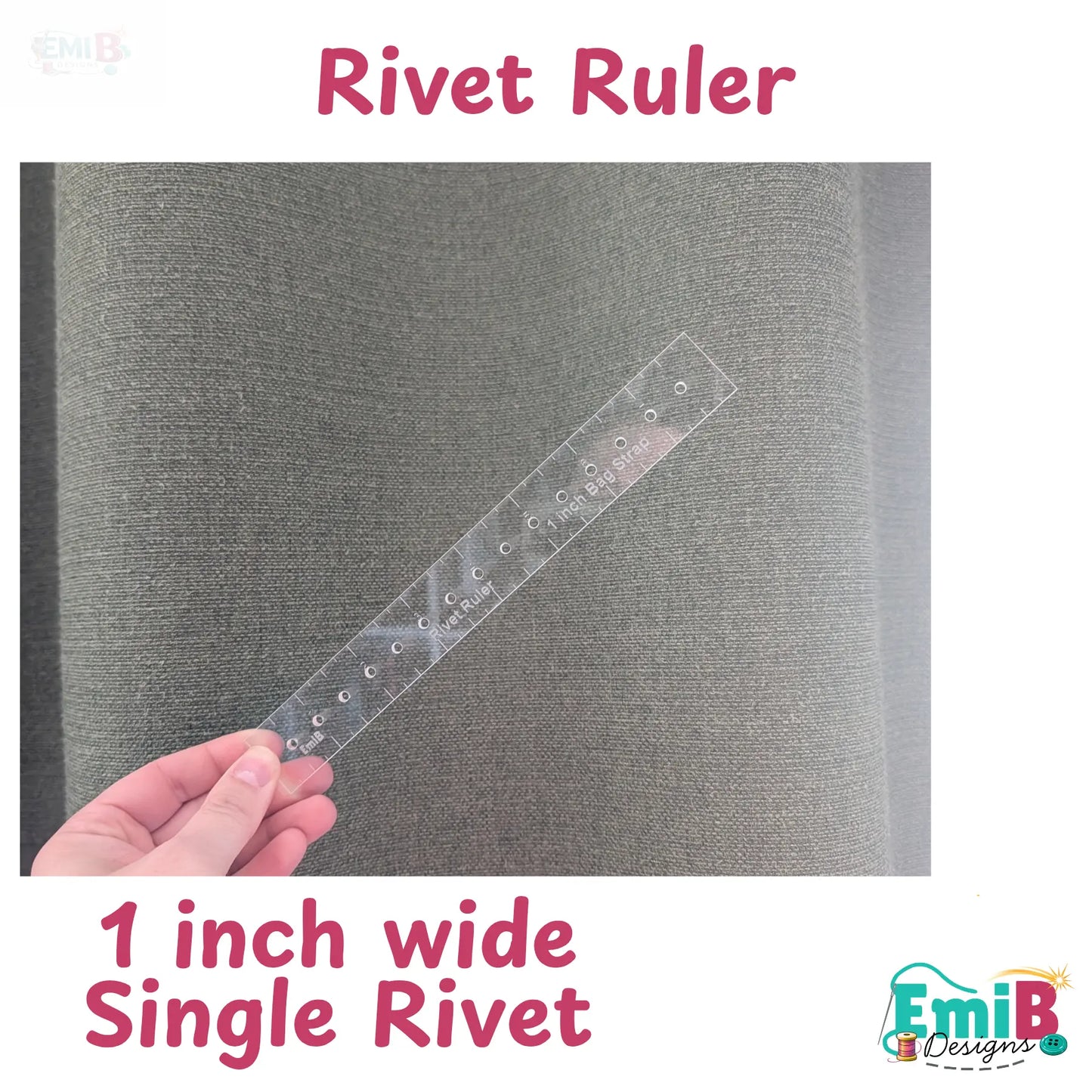 Bag Making Hardware Ruler- Rivet Rulers- 4 Sizes Emi B Designs
