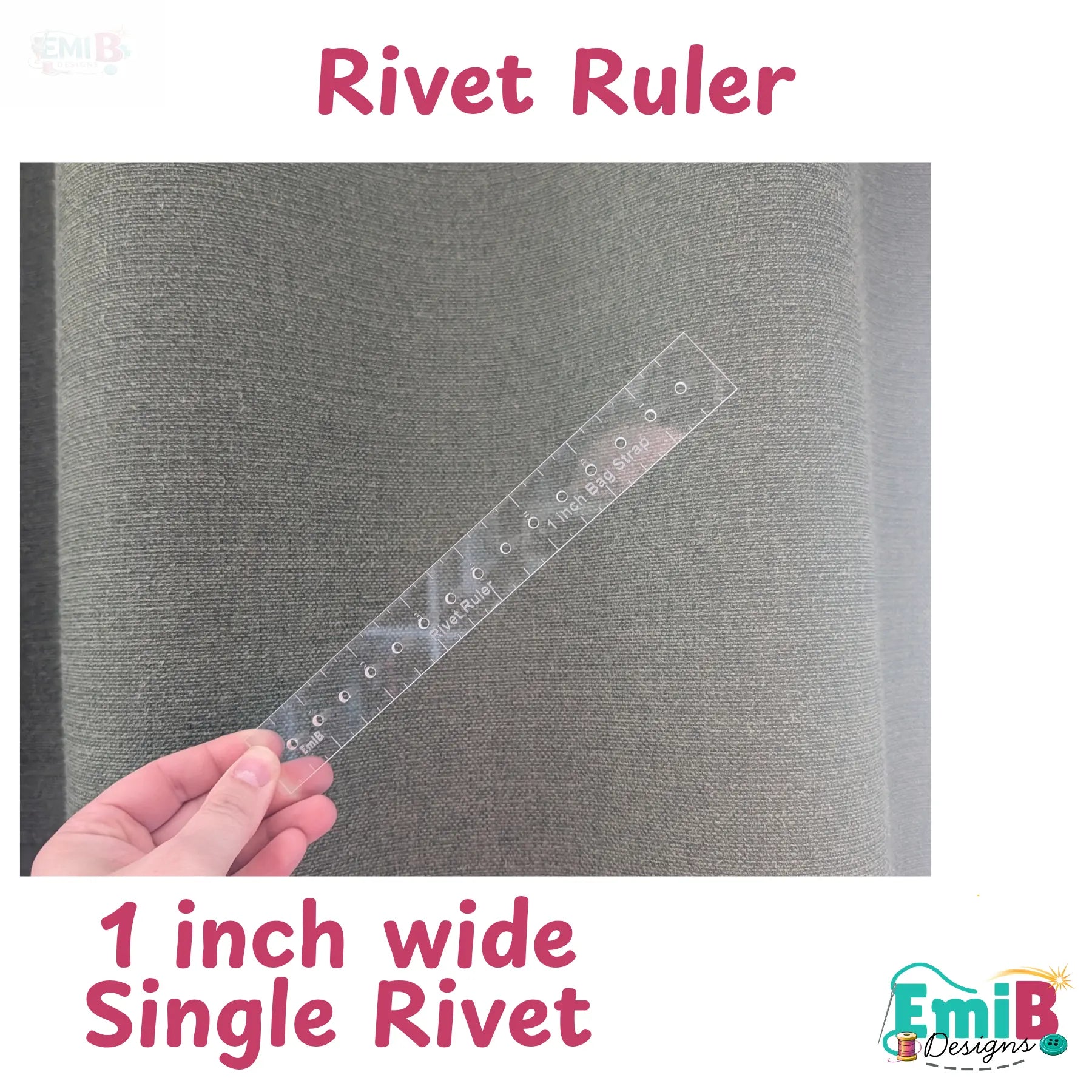 Bag Making Hardware Ruler- Rivet Rulers- 4 Sizes Emi B Designs