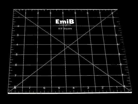 8.5 inch Square Acrylic Sewing Ruler Emi B Designs