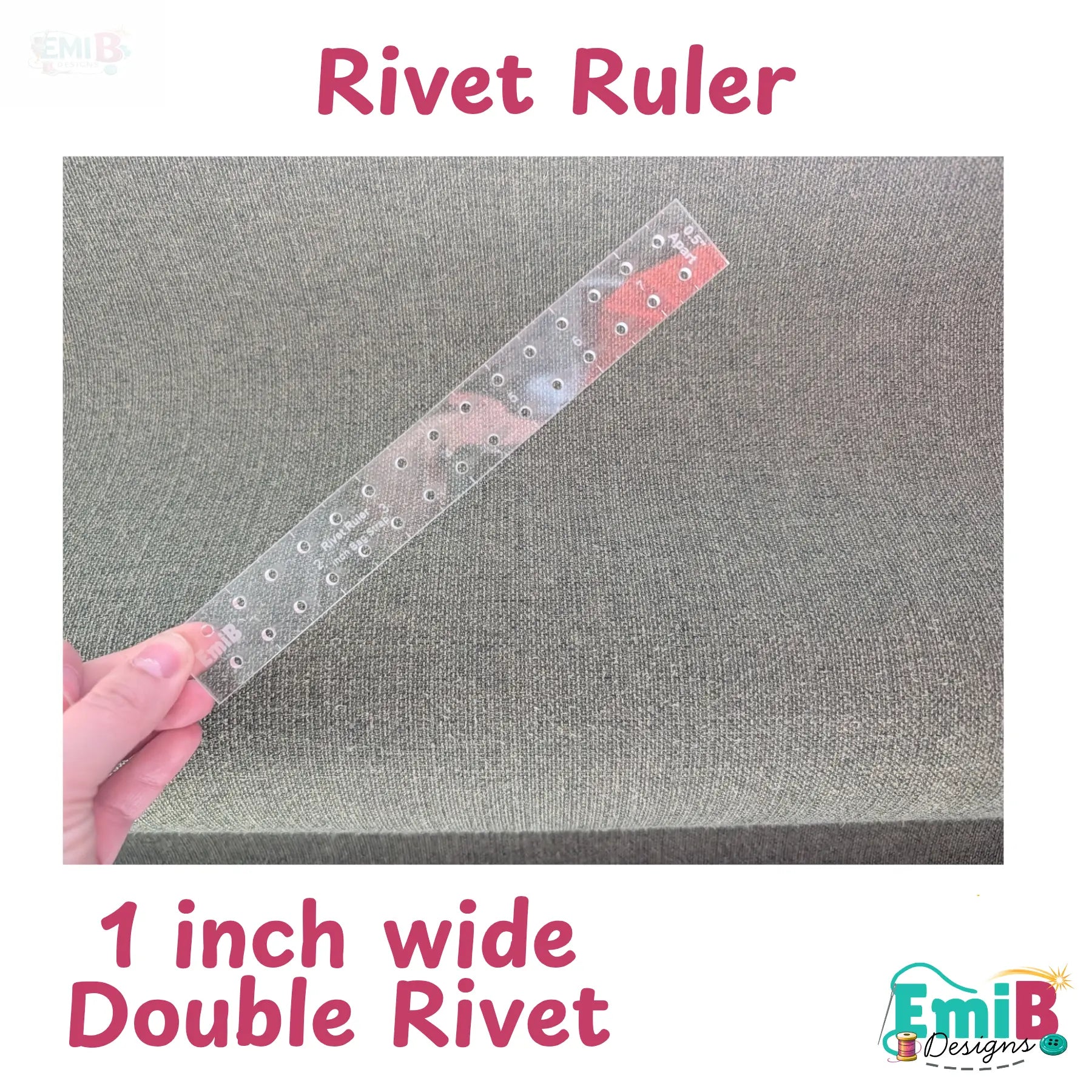 Bag Making Hardware Ruler- Rivet Rulers- 4 Sizes Emi B Designs