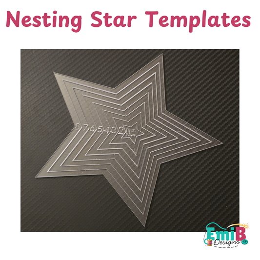 Nesting Star Acrylic Template. square nesting templates Emi B Designs