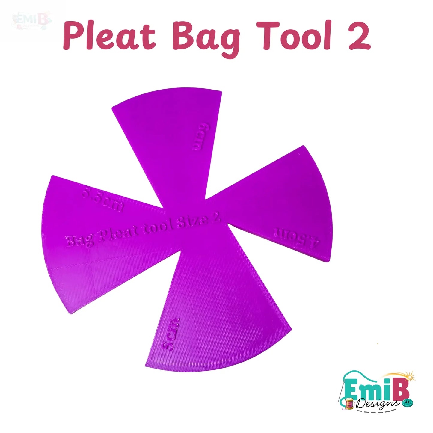 Pleat Bag Too Size 2 Bag Making Tool Bag Making Ruler pleat Bag Tool Sewing Ruler EmibDesign