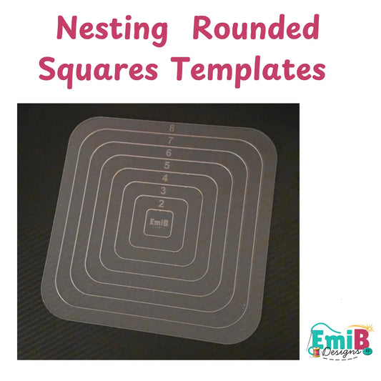 Nesting Rounded Square Acrylic Template. square nesting templates Emi B Designs