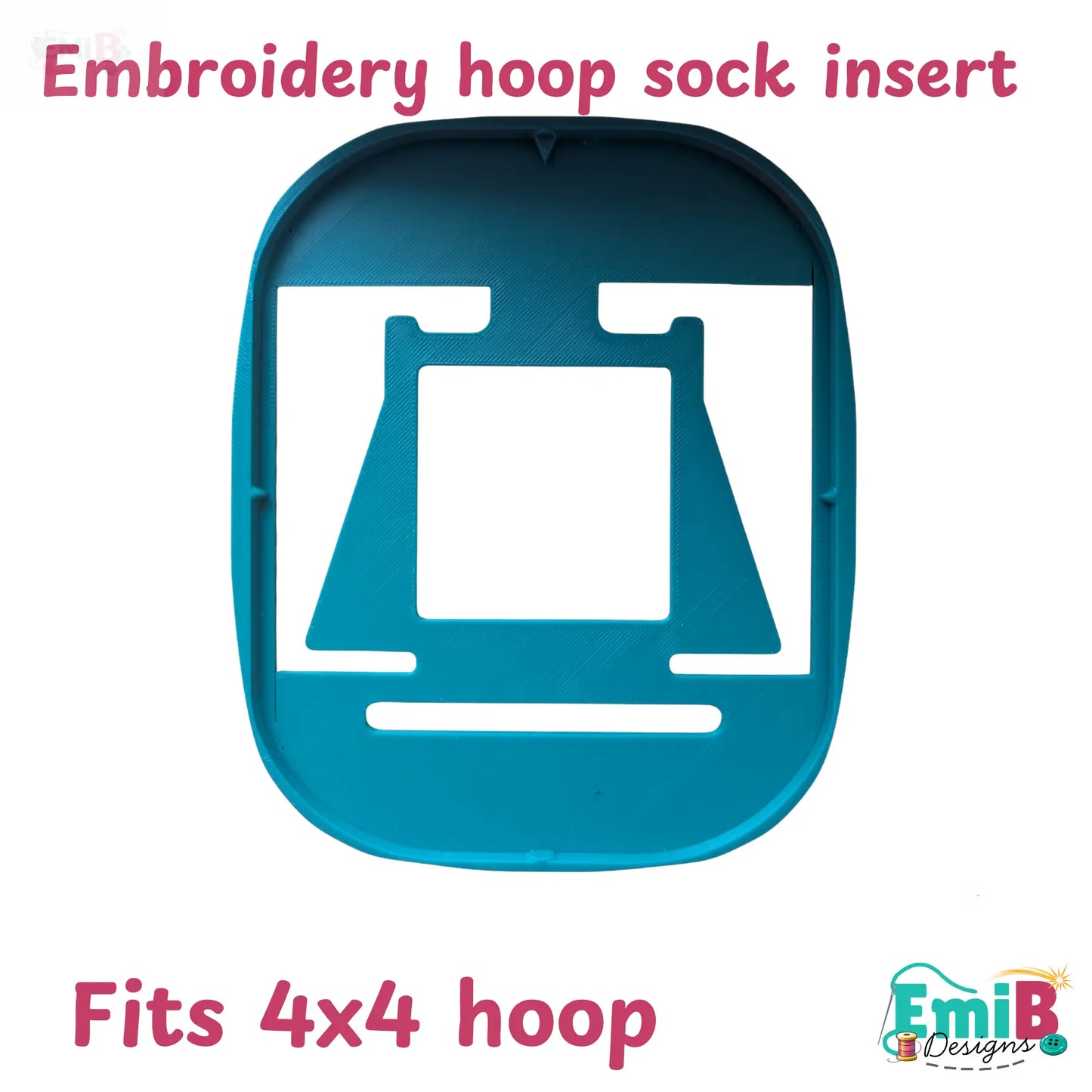 Sock Embroidery Hoop Insert for Brother 4x4 Hoop | Sock & Sleeve Holder Attachment | Small Item Embroidery Tool Emi B Designs