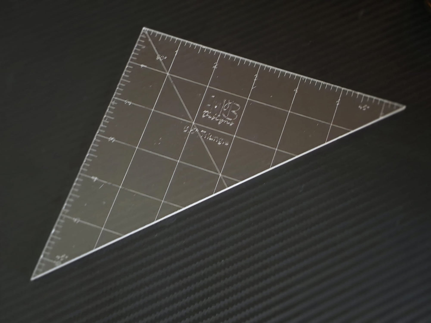 6.5 inch 45 degree angle Acrylic Sewing Ruler Emi B Designs