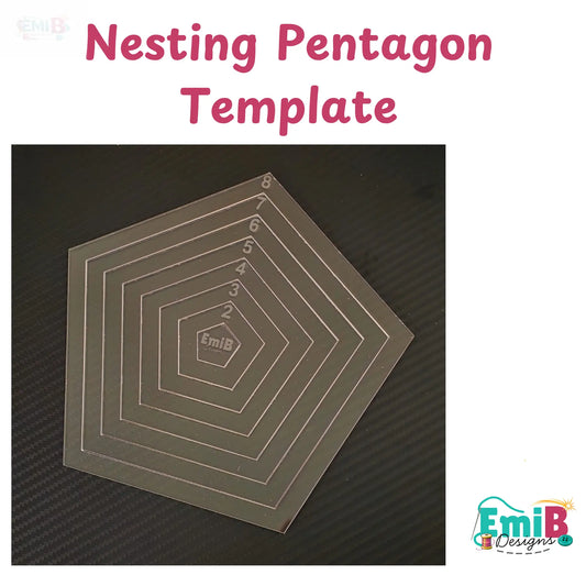 Nesting Pentagon Acrylic Template. Nesting templates Emi B Designs