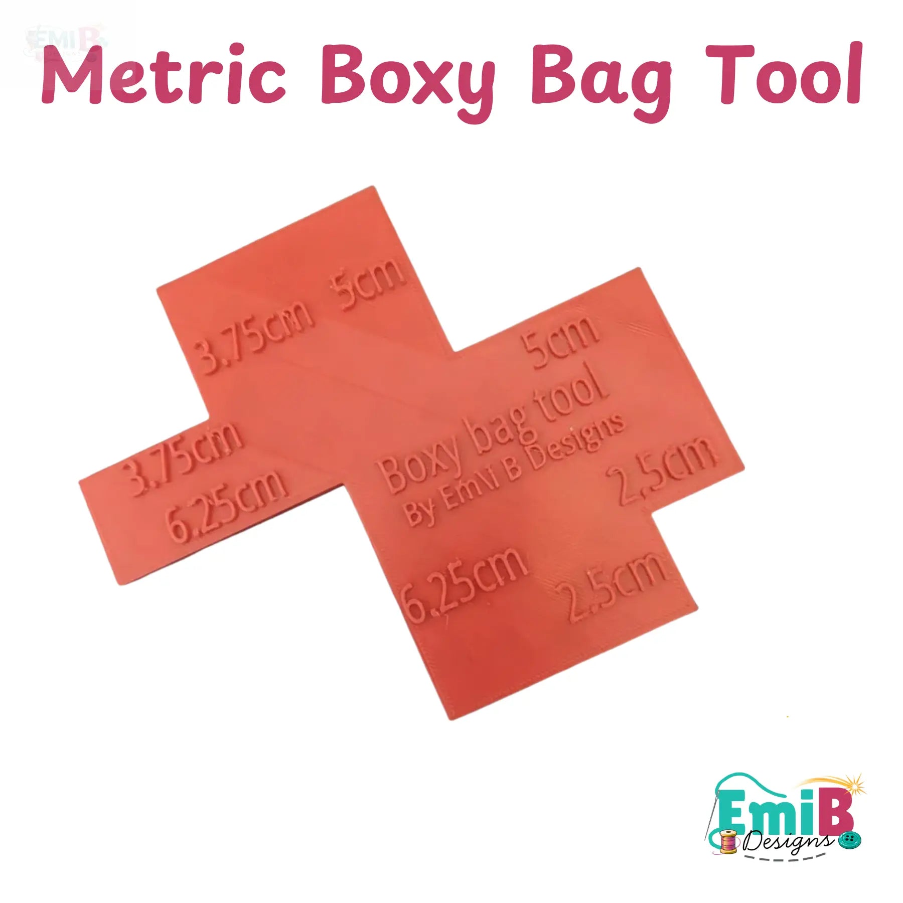 Metric Boxy Bag Tool Bag Making Ruler Bag Making Tool Make Boxes Bottom Bags Bag Base Ruler EmibDesign