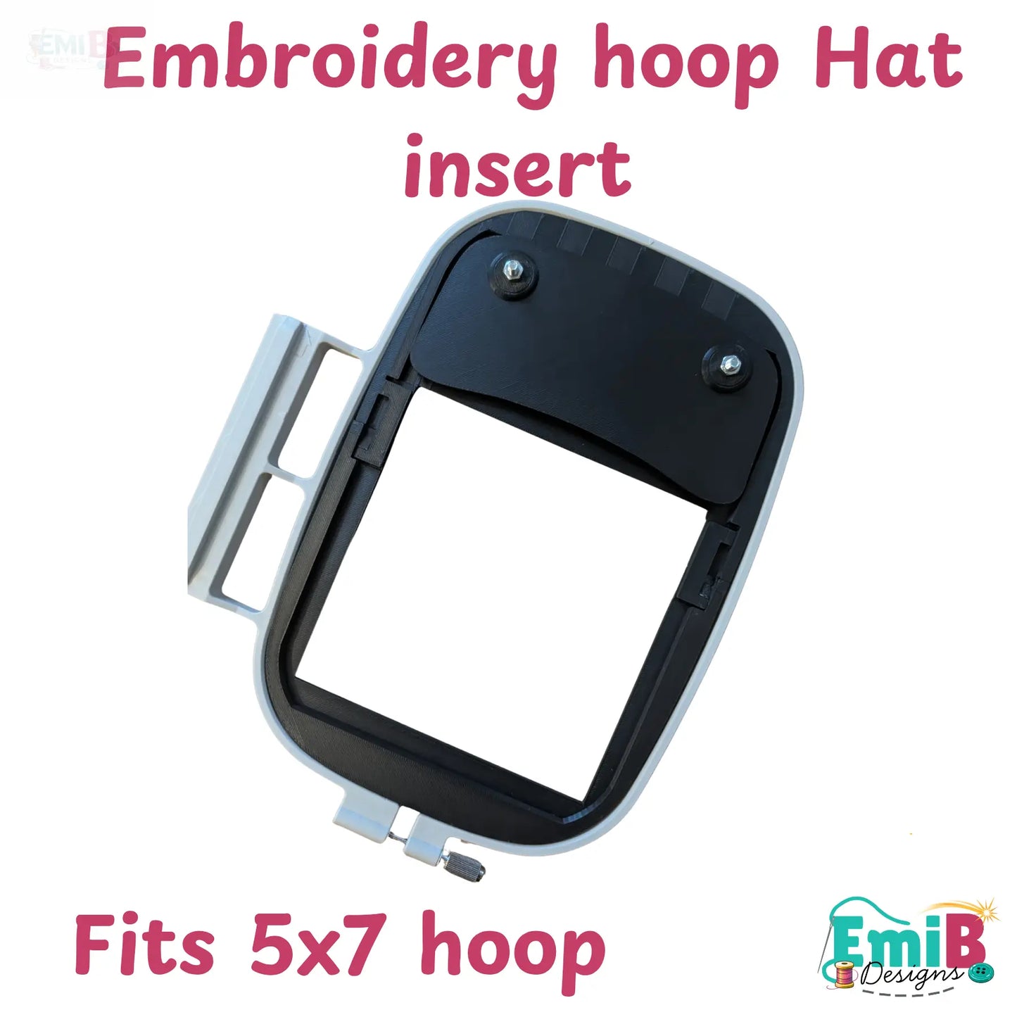 Baseball Hat Embroidery Hoop Insert for Brother 5x7 Hoop | Hat Holder Attachment | Emi B Designs