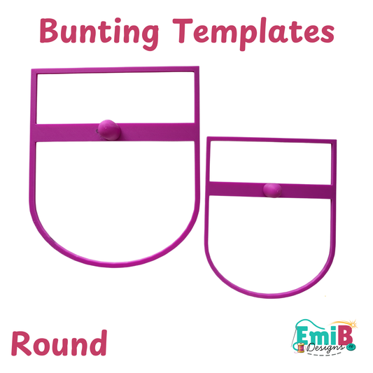 Round Bunting Templates Pack of 2 Plastic Bunting Templates Sew your own Bunting EmibDesign