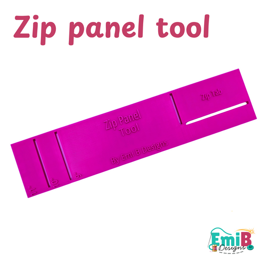 Zip Panel Tool Bag Making Tool Bag Making Ruler Make zip closures in your bag EmibDesign