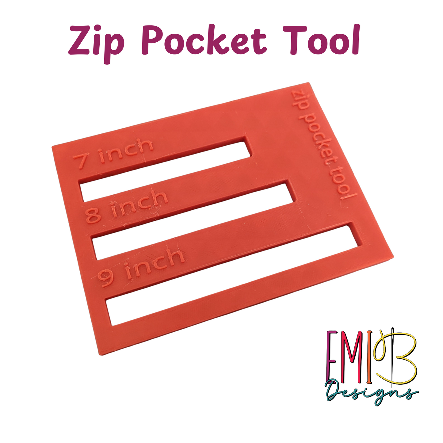Zip Pocket Tool Make your own Zip Pockets How to sew a zip pocket Zip tool Zip pocket Ruler